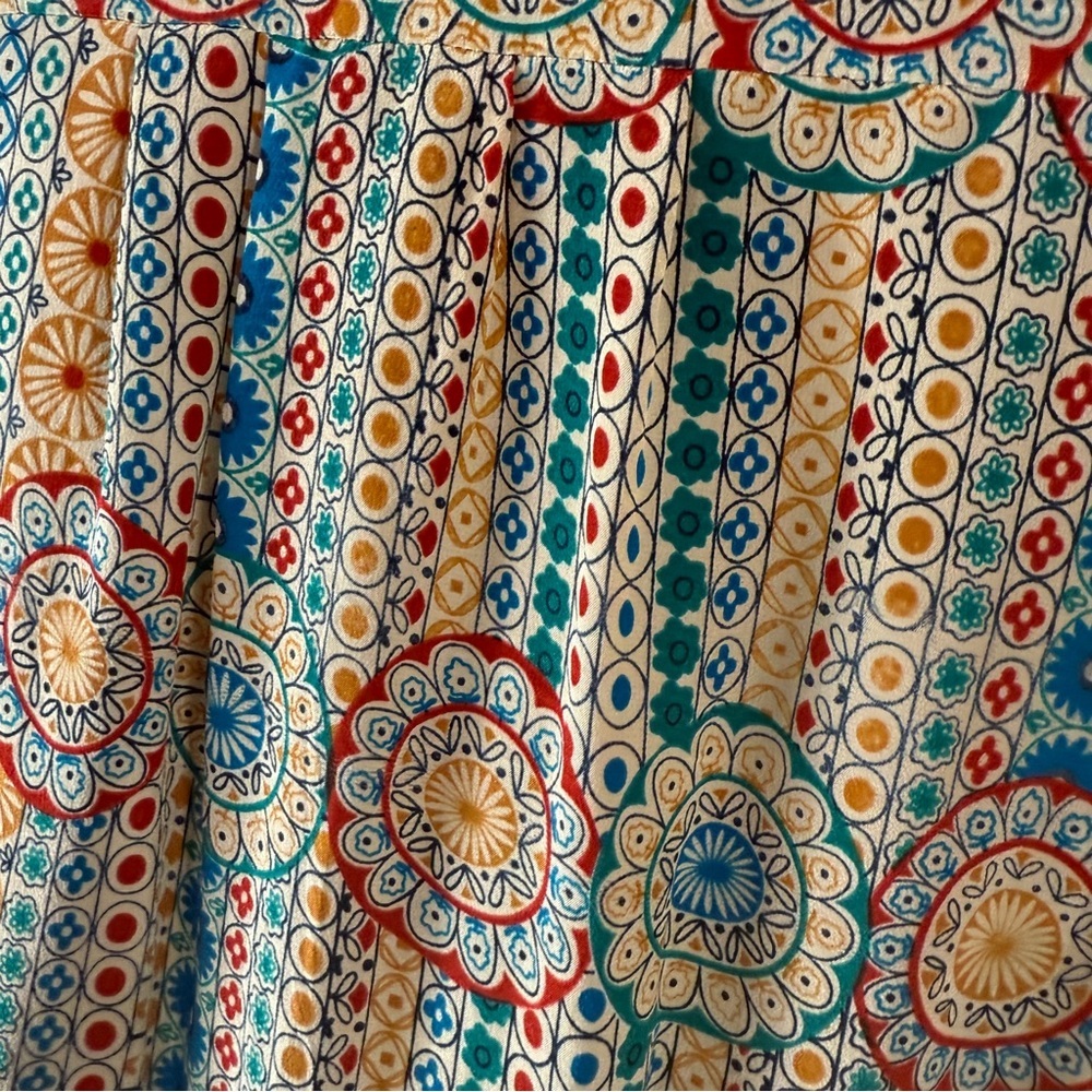 See by Chloe geometric pattern long sleeve silk mini dress - Picture 9 of 9
